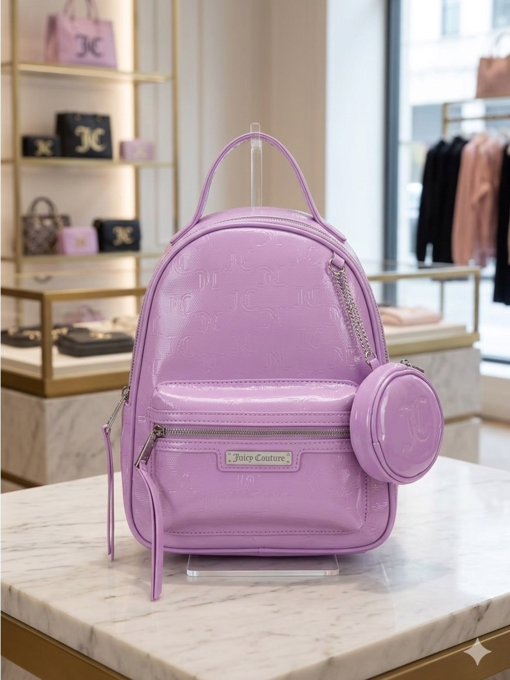 Juicy Couture LavenderBackpack with Coin Pouch *NWT